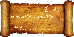 Budaházi Aladár névjegykártya